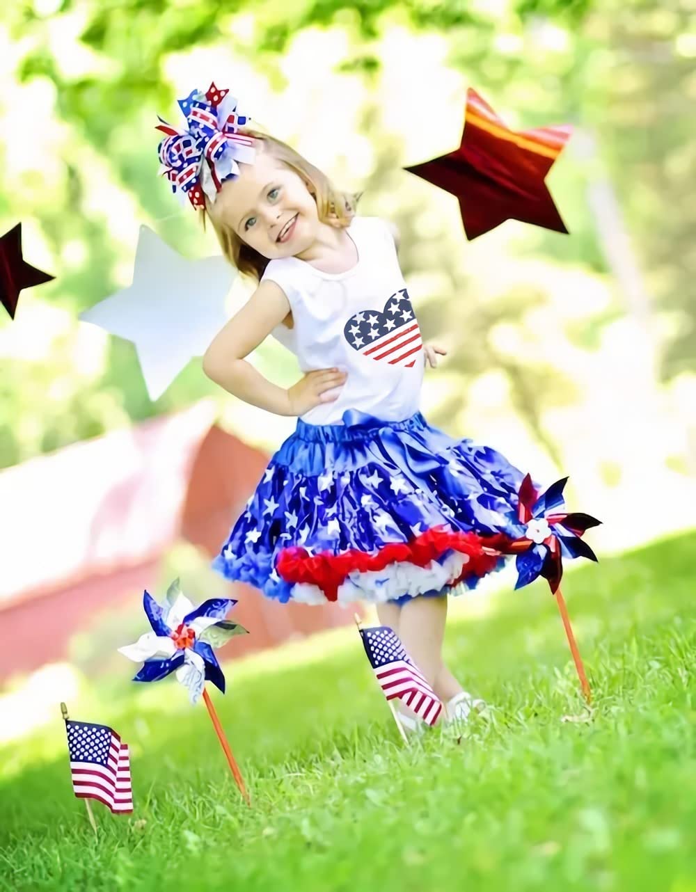 Little Hand Toddler Boys 4th of July Tank Tops Kids American Flag T-Shirts Patriotic Sleeveless Tees Summer Clothes 2-7 Years - Image 4